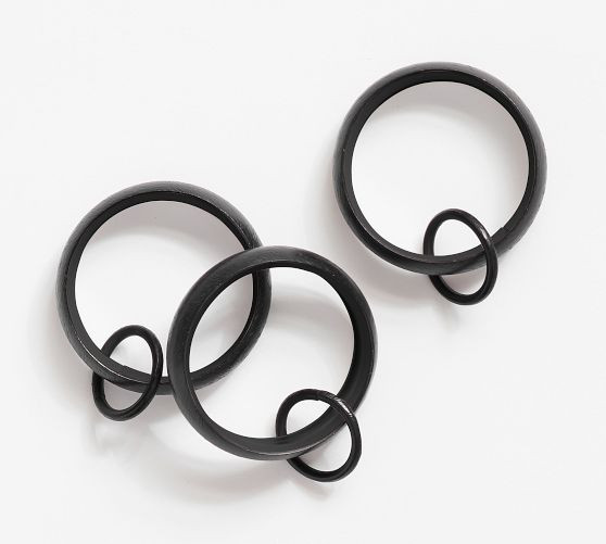 Quiet-Glide Double Curtain Round Rings | Pottery Barn (US)