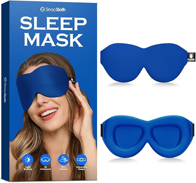 Sleep Eye Mask, 3D Contoured 100% Blackout Eye Mask, Sleep Mask with Adjustable Strap, Night Blin... | Amazon (US)