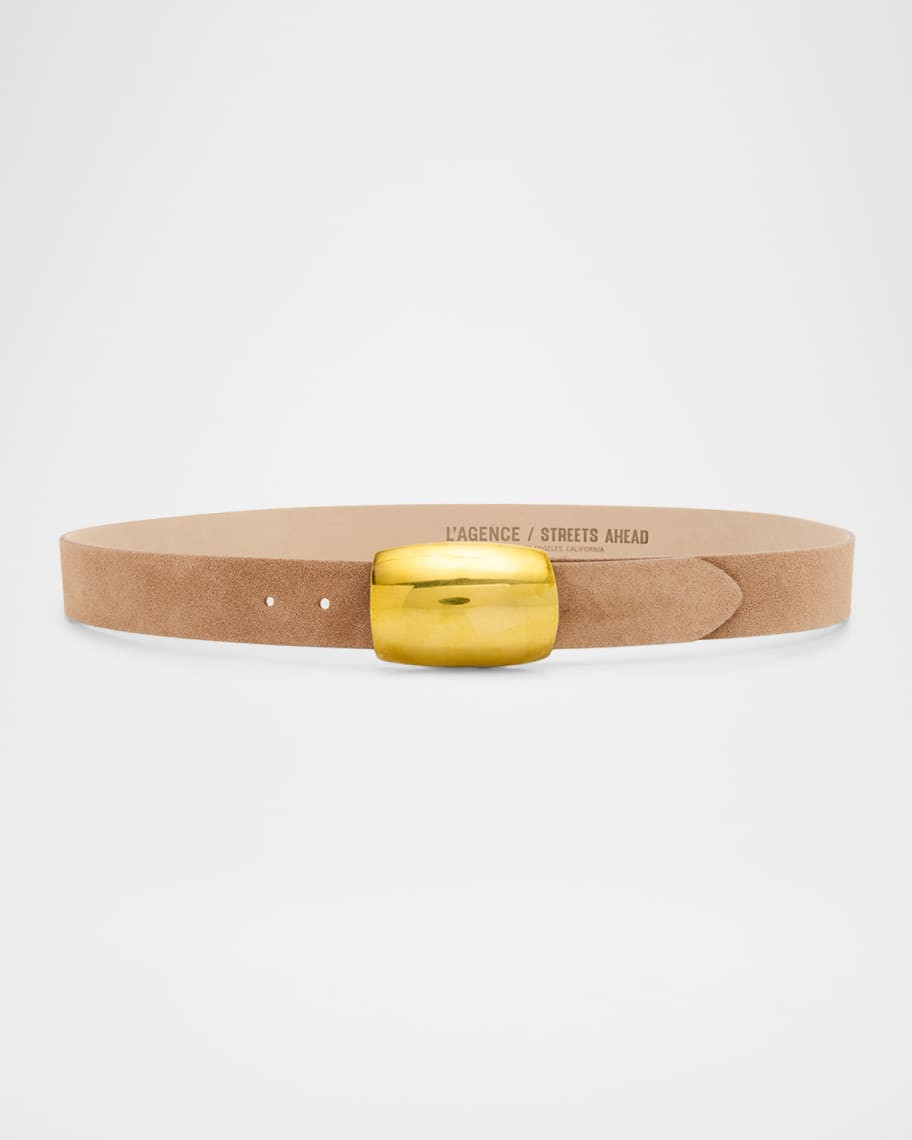 L'Agence x Streets Ahead Milou Suede Belt | Neiman Marcus