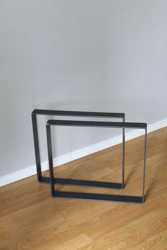Coffee Table Legs, 18" x 16", Set of 2 Available in Black, Brass or Steel | Etsy (US)