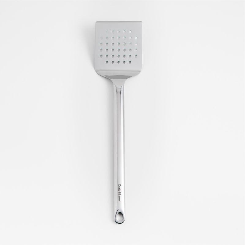 Crate & Barrel Stainless Steel Grill Turner | Crate & Barrel | Crate & Barrel