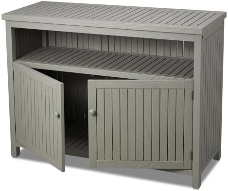 Spurgehom Outdoor Console Sideboards Buffet Cabinet, 44" L x 16.5" W x 32.5" H Solid Wood Storage... | Amazon (US)