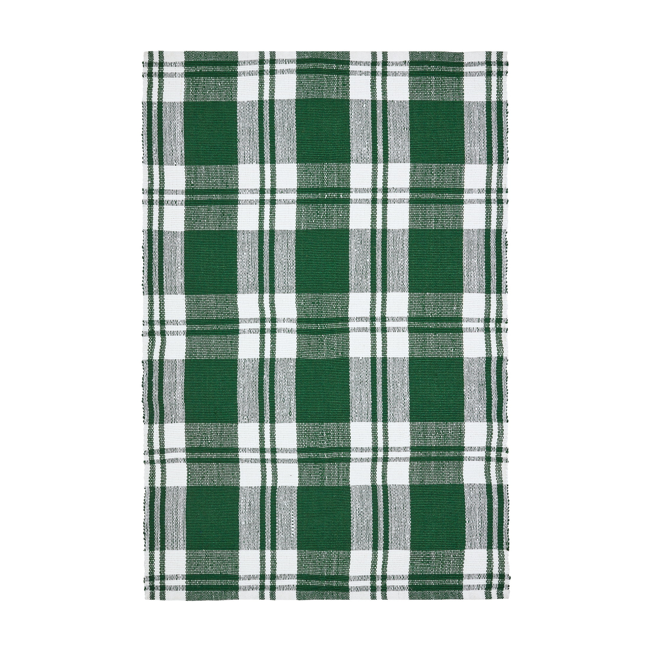 My Texas House Green/White Tartan Plaid Indoor/Outdoor Layering Rug, 38" x 58" - Walmart.com | Walmart (US)
