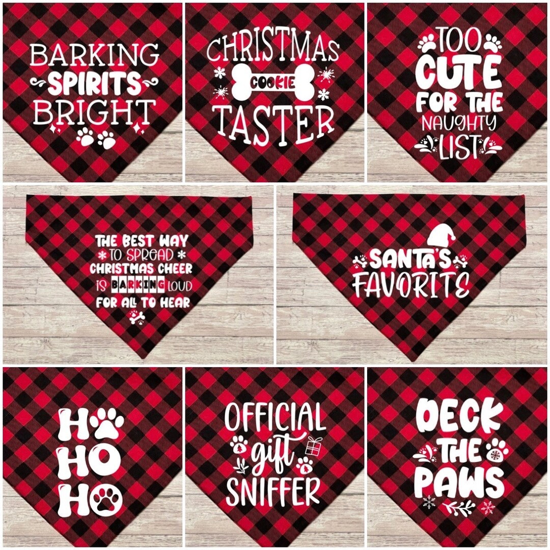 Christmas Dog Bandana Christmas Dog Scarf Holiday Dog - Etsy | Etsy (US)