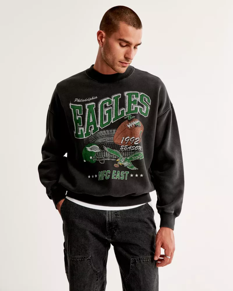 Men's Vintage Super Bowl Graphic Crew Sweatshirt, Men's Tops