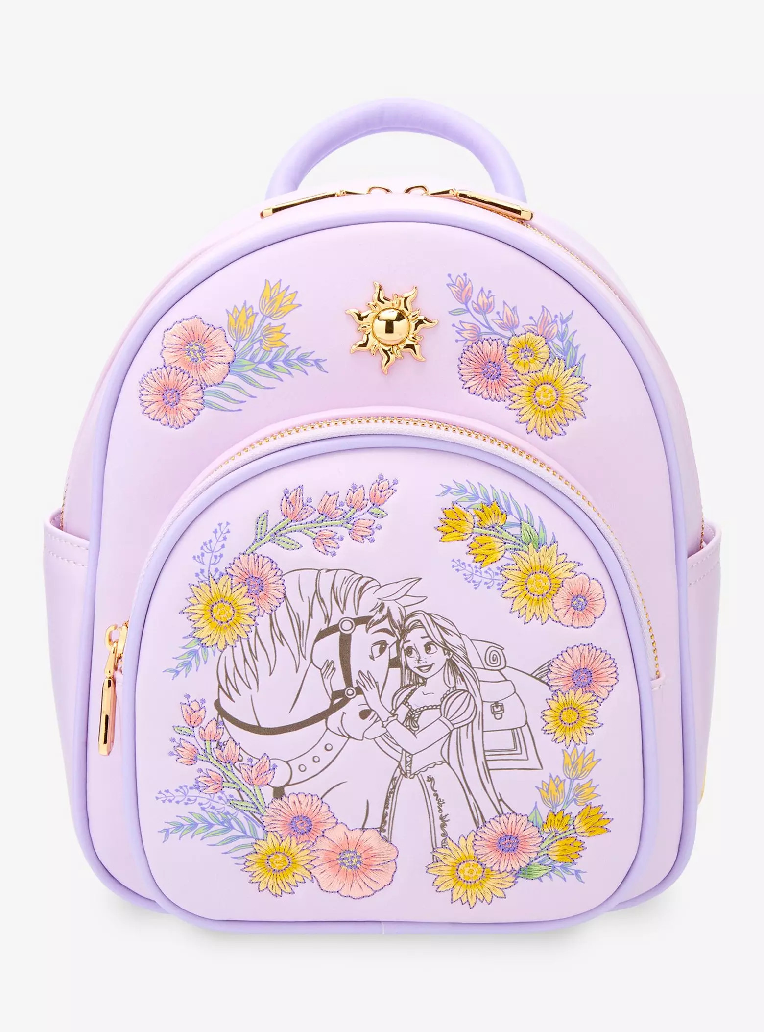 Disney Tangled Rapunzel and Maximus Floral Convertible Sling Mini Backpack - BoxLunch Exclusive |... | BoxLunch