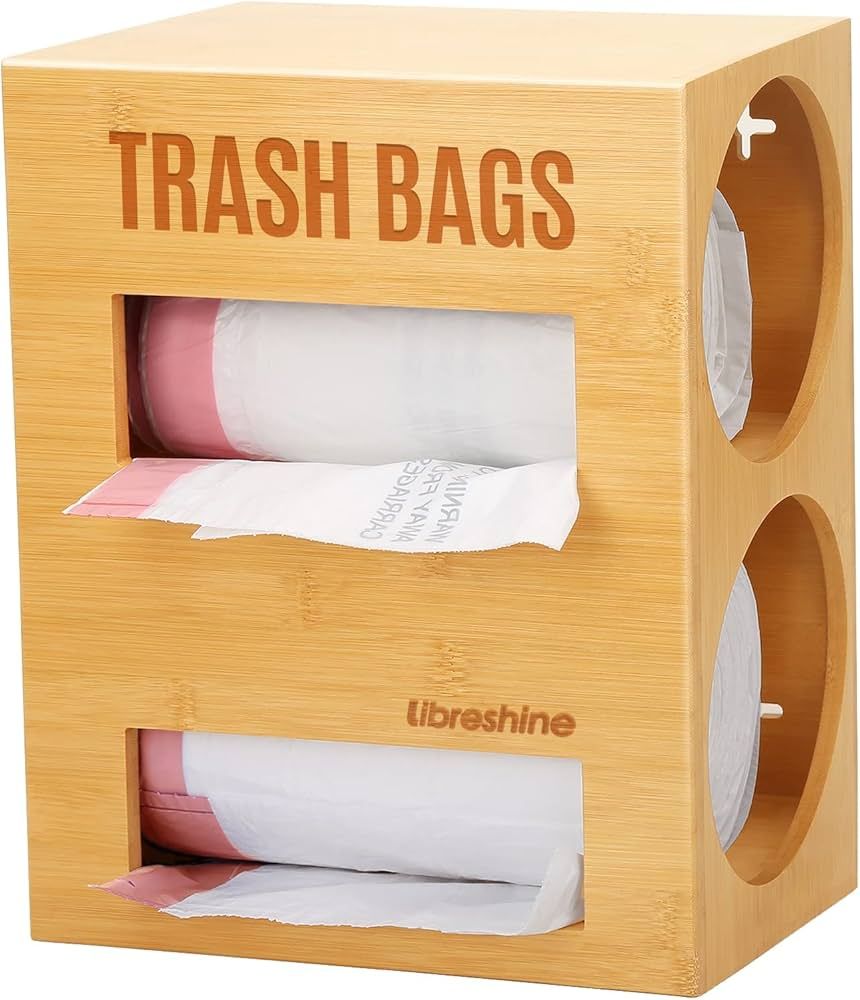 Libreshine 2 in 1 Trash Bag Dispenser Roll Holder 13 Gallon, Garbage Bag Storage Dispenser, Trash... | Amazon (US)