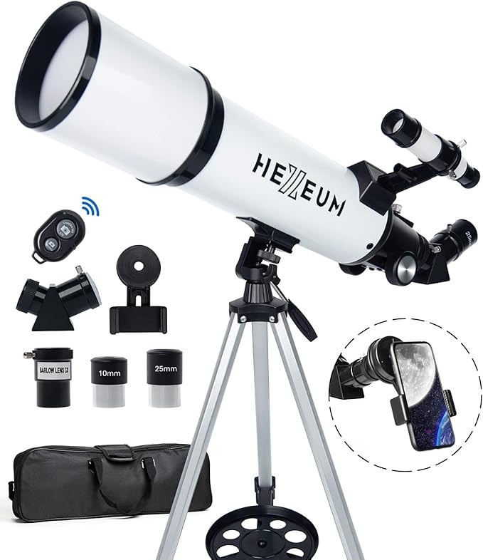 Telescope 80mm Aperture 600mm - Astronomical Portable Refracting Telescope Fully Multi-coated Hig... | Amazon (US)