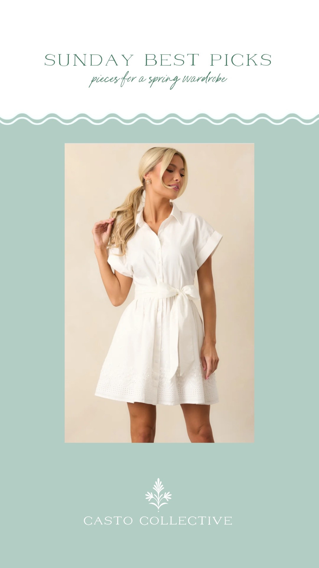This little dress is such a staple for spring and summer! The cuffed sleeve + eyelet detail on the trim is timeless  

#LTKStyleTip #LTKSeasonal #LTKFindsUnder100