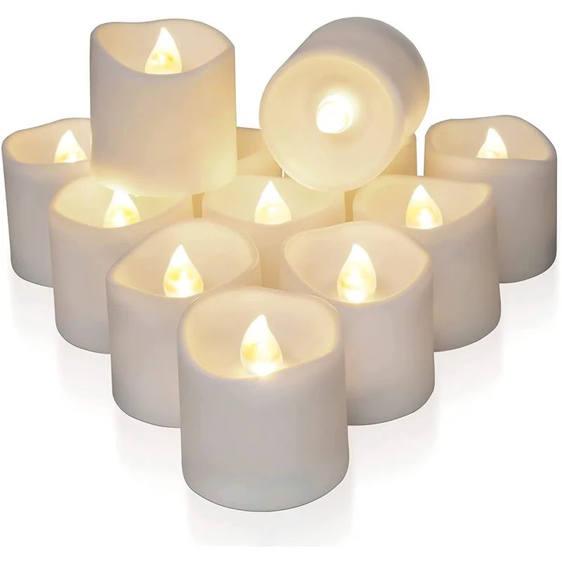 12 Piece Unscented Flameless Candle Set (Set of 12) | Wayfair North America