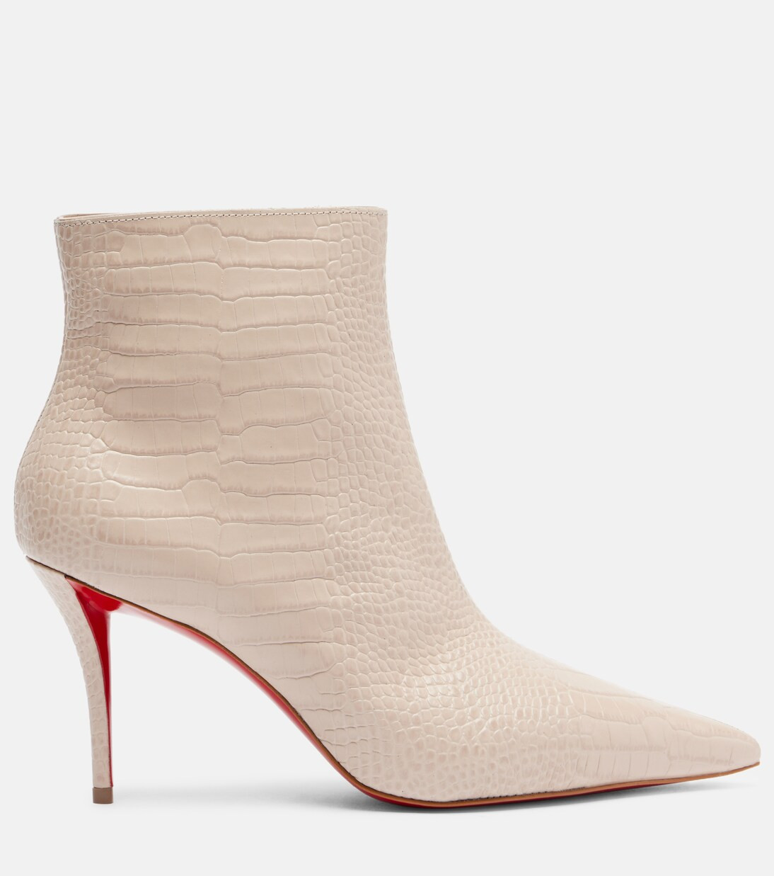 Snake-effect leather ankle boots | Mytheresa (US/CA)