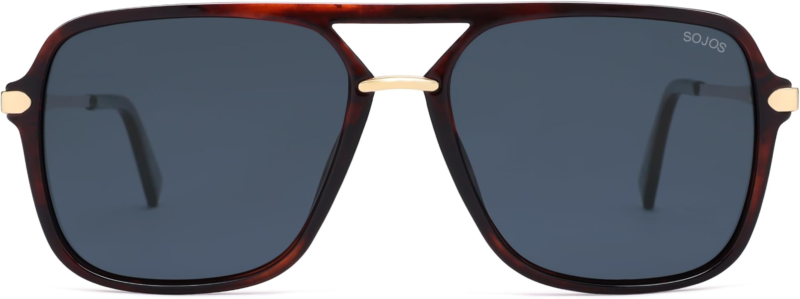 SOJOS Sunglasses for Women & Men, Square, Retro, Polarized Lens, Trendy Aviator, 90s Shades | Amazon (US)