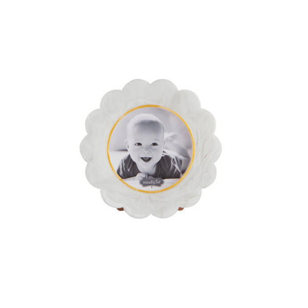 Scallop Small Resin Frame | Mud Pie