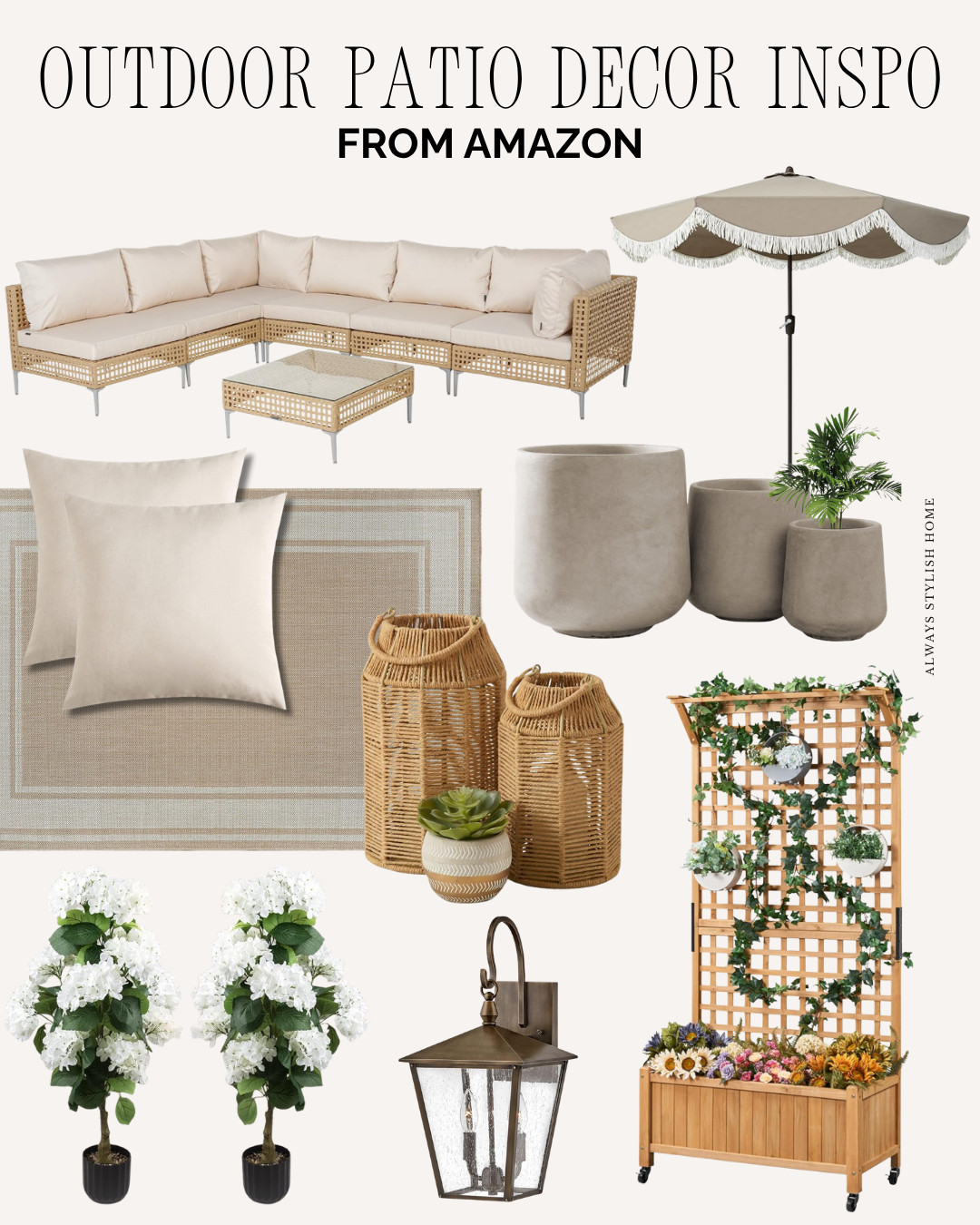 These Amazon outdoor finds are so good!!!! Outdoor dining set, outdoor furniture, patio furniture, outdoor dining chair, outdoor table, outdoor faux flower, planter, exterior light , outdoor decor 

 #LTKMothersDay #LTKSeasonal #LTKHome