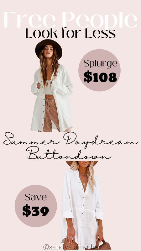 Free People Look for Less!

Free people dupe, White button-down, swim cover-up, white flannel, shacket 

#LTKSeasonal #LTKstyletip #LTKfit