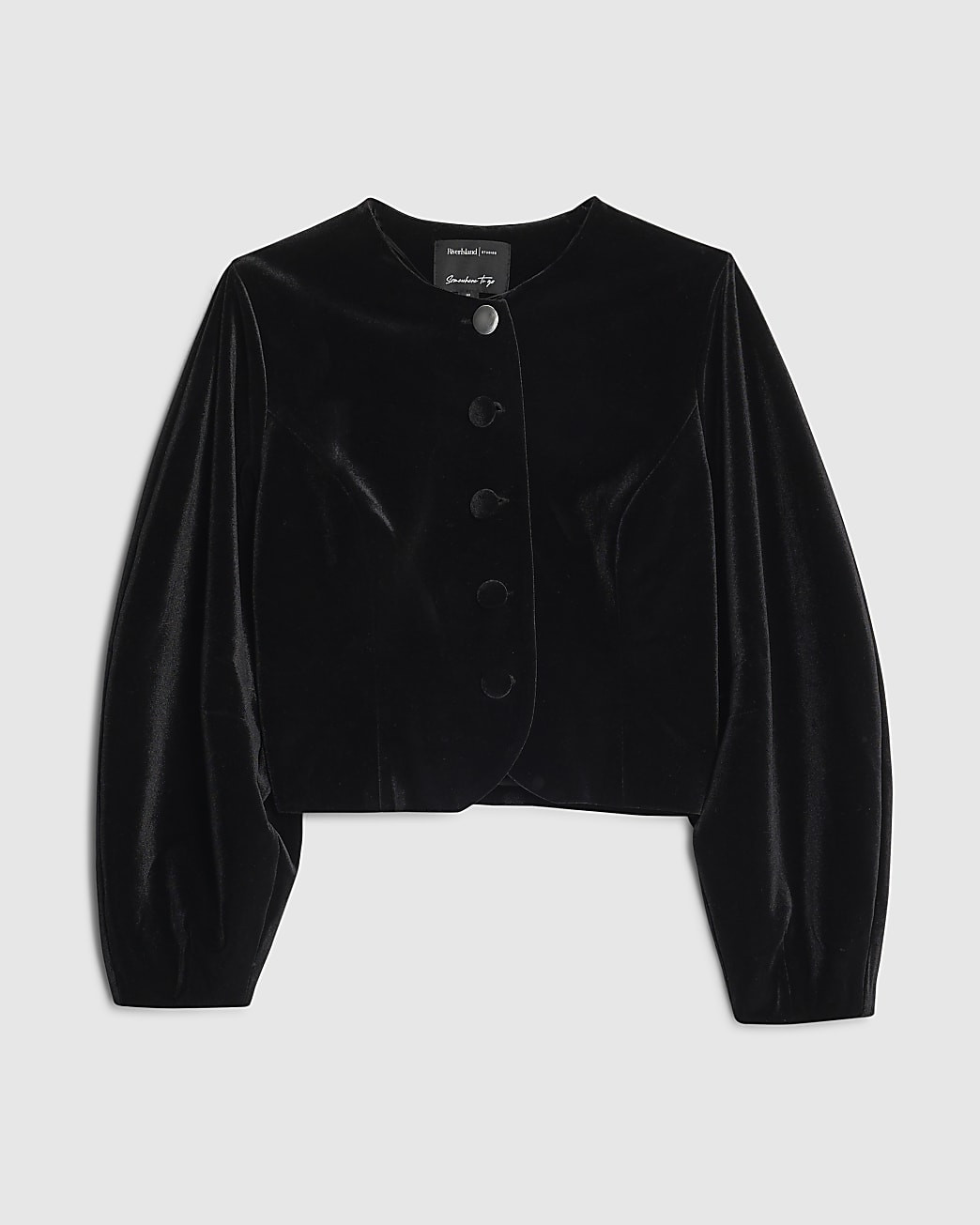 Black Cocoon Sleeve Velvet Jacket | River Island UK & IE