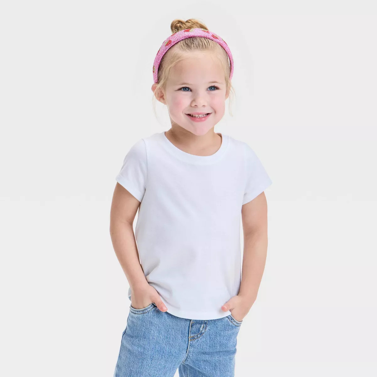 Toddler Girls' Solid Knit Short Sleeve T-Shirt - Cat & Jack™ | Target