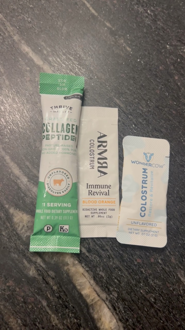 Holy Grail Lineup ✨ 

Traveling for work has had me focusing on overall health and wellness and being more in tune on supplements and fueling my body than ever before. 

Daily must haves: 

Collagen & Colostrum 

Watch the video for all my thoughts! 

#LTKActive #LTKWatchNow #LTKFitness