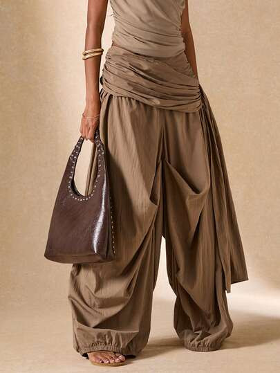 Boho wrap pants  | SHEIN