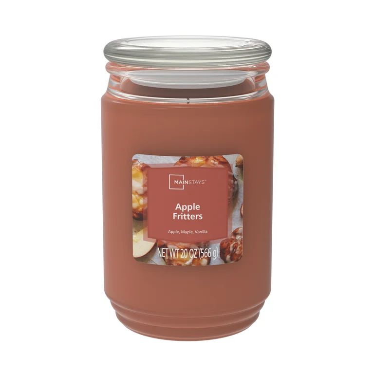 Mainstays Apple Fritters Single-Wick Glass Jar Candle, 20 oz. - Walmart.com | Walmart (US)