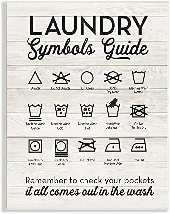 Amazon.com: Stupell Industries Laundry Symbols Guide Typography Wall Plaque, 10x15, Multi-Color :... | Amazon (US)