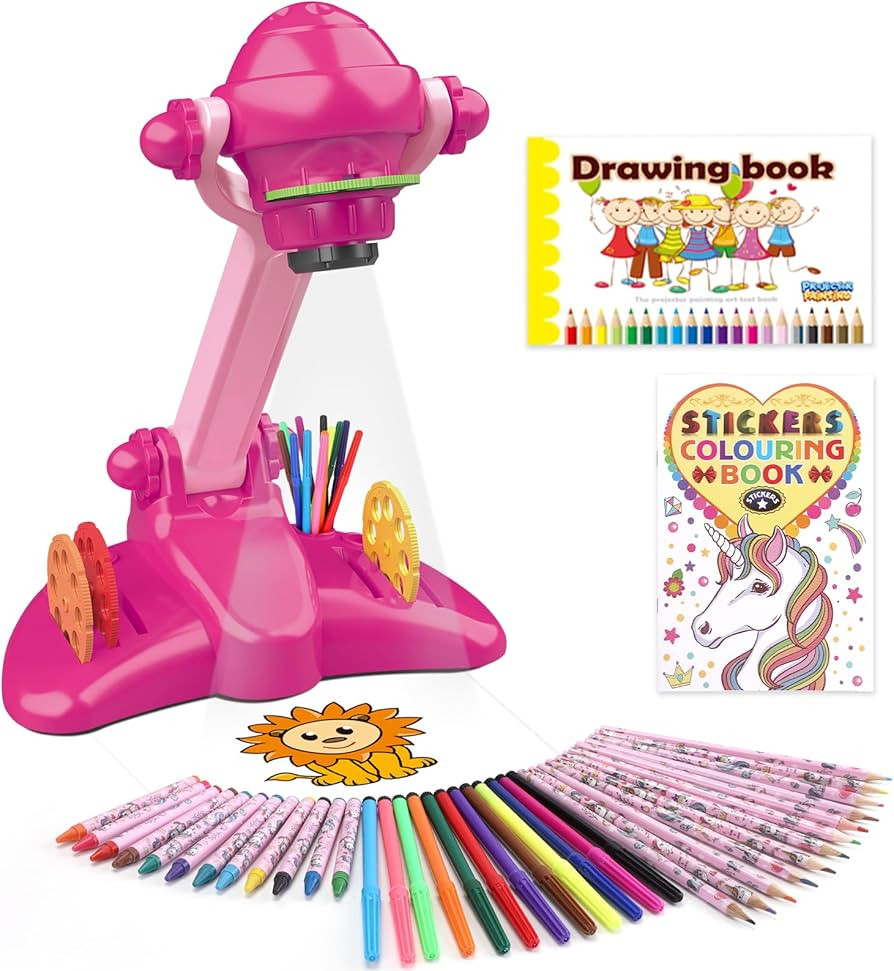 Sumsoltic Drawing Projector for Kids, Art and Craft Kit,Including Colored Pencils, Crayons, Color... | Amazon (US)
