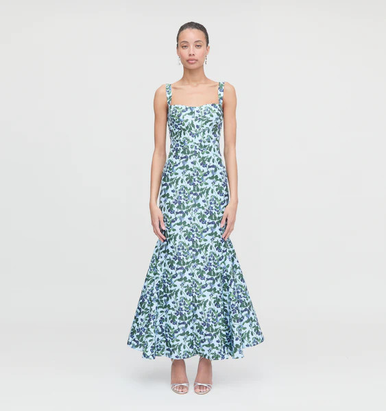 The Marietta Dress - Blue Pressed Flowers | Hill House Home US