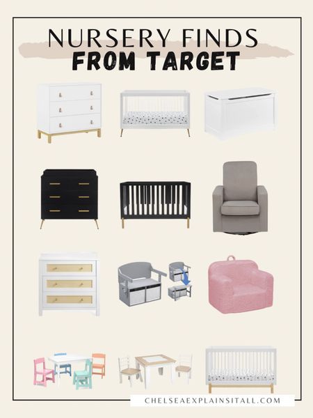 Nursery finds from target! Super affordable and modern cribs, dressers, kids chair, and rocking chairs. Love their options for a black nursery accent and also for these kid activity tables  

Target finds, modern nursery, nursery decor, target baby, baby room, kids decor 

#LTKhome #LTKbaby #LTKkids
