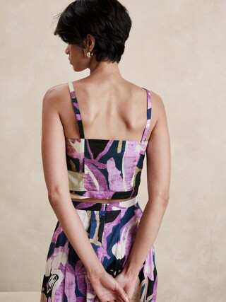 Cross-Front Cropped Top | Banana Republic Factory