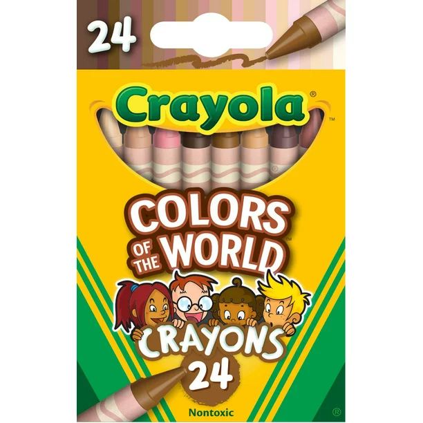 Crayola Colors of the World Crayons, 24 Count Assorted Colors, Child | Walmart (US)