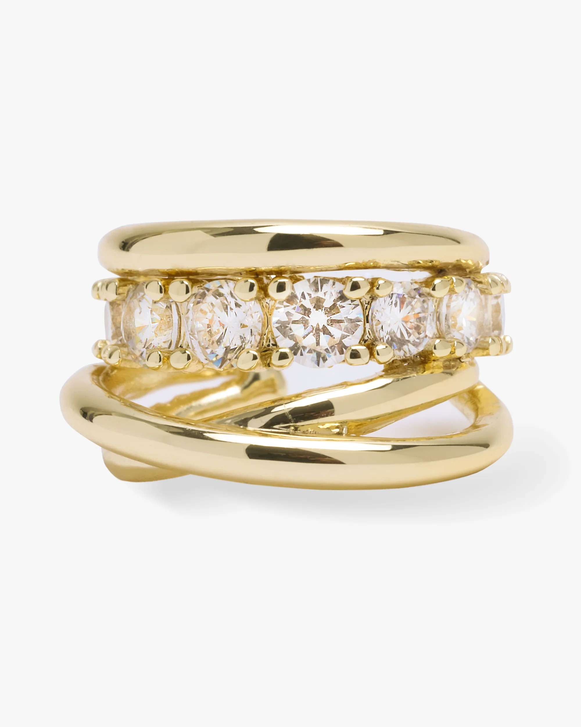 "Oh She Fancy" Layered Diamond Ear Cuff | Melinda Maria