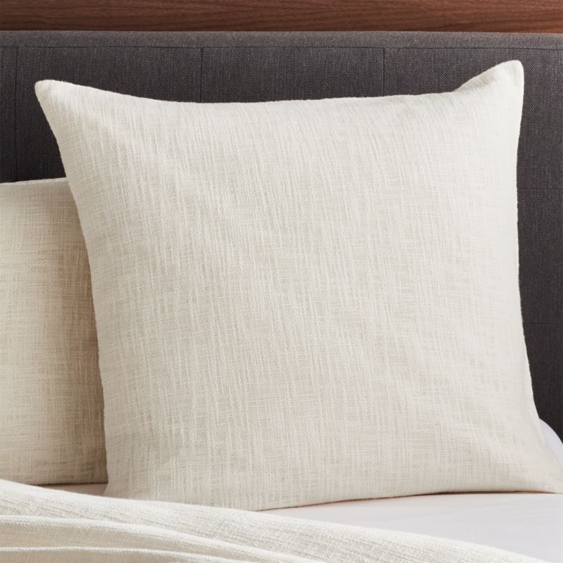 Lindstrom Cotton Ivory Euro Sham + Reviews | Crate & Barrel | Crate & Barrel