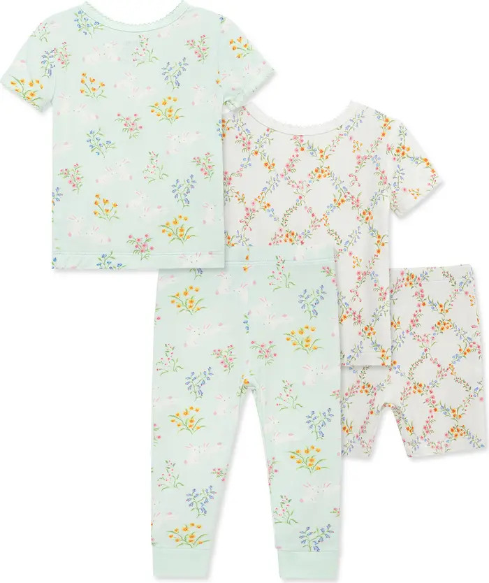 Little Me 2-Pack Garden Bunnies Stretch Viscose Pajama Sets | Nordstromrack | Nordstrom Rack