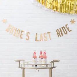 Paper Bachelorette Party Banner - Bride’s Last Ride | The Knot 