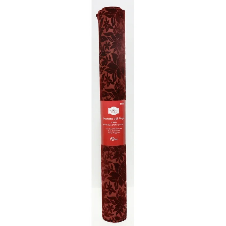 Premium 2-Pack 78 Inch Round Flake Gift Wrap Paper Rolls | Walmart (US)