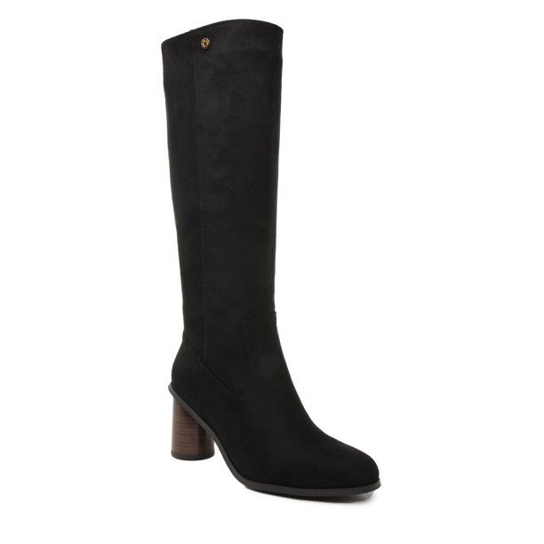 C. Wonder Women's Microsuede Knee High Heeled Boot - Walmart.com | Walmart (US)