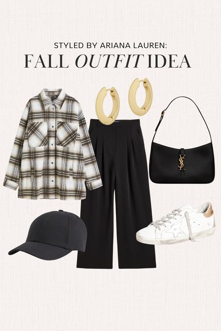 Styled by Ariana Lauren: Fall outfit idea 🍁

Shacket, fall, golden goose, YSL, flannel, wide leg pants, shoulder bag, sweater

#LTKstyletip #LTKSeasonal #LTKshoecrush