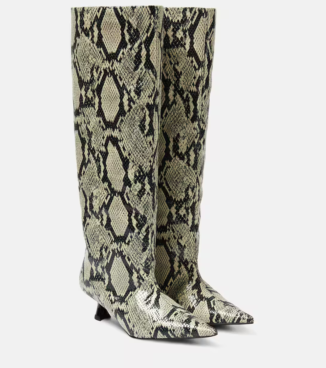 Snake-effect knee-high boots | Mytheresa (US/CA)