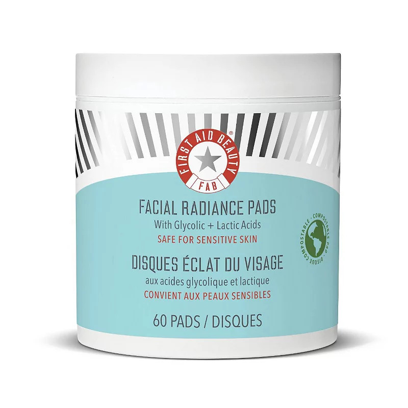 First Aid Beauty Facial Radiance Pads with Glycolic + Lactic Acids Exfoliating Pads with AHA, Size: 60 CT, None | Kohl's