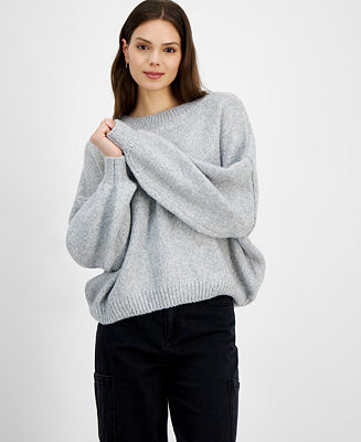 Juniors' Super Soft Slouchy Balloon-Sleeve Sweater | Macy's