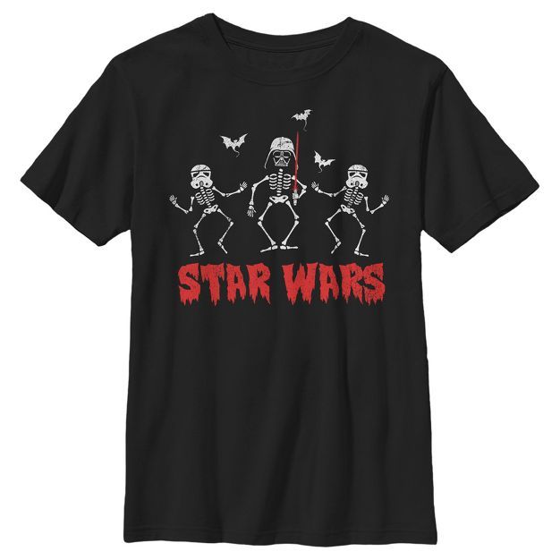 Boy's Star Wars Halloween Vader Skeletons T-Shirt | Target