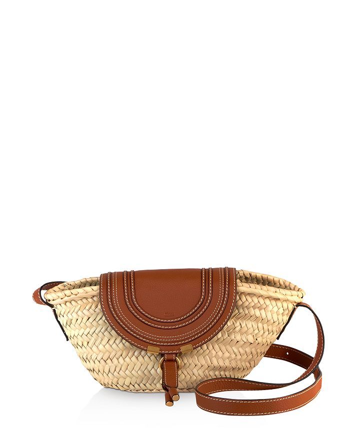 Marcie Small Leather & Raffia Crossbody | Bloomingdale's (US)