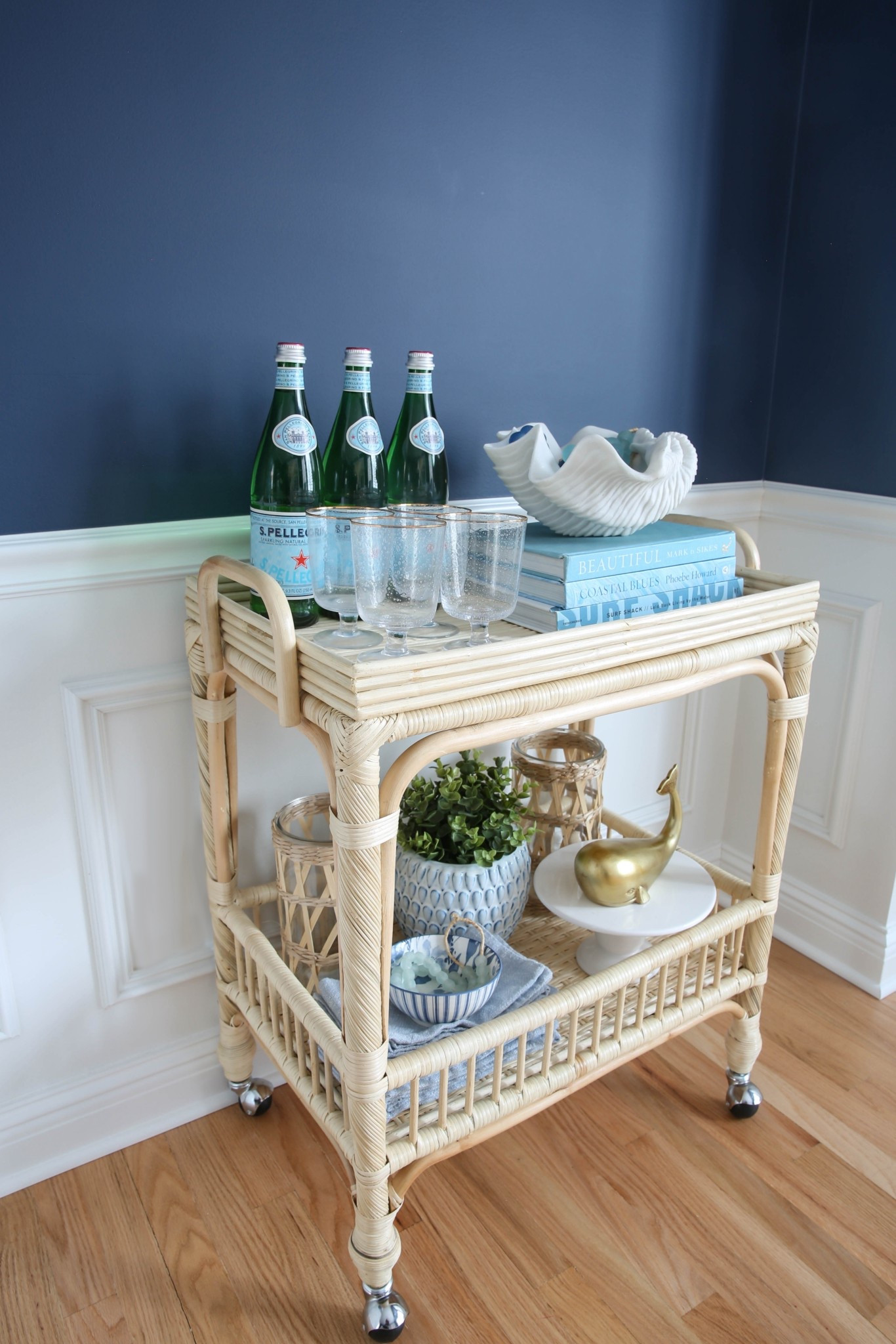 This rattan bar cart is the perfect addition to my navy blue coastal dining room! 

#LTKU #LTKHome #LTKSaleAlert