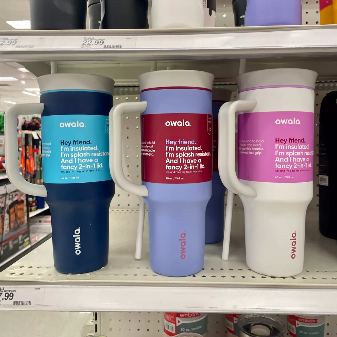 Owala *Target Exclusive* Travel Tumbler w/ Handle / 40oz / Color: Tropical