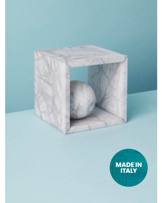 5x5 Alabaster Cube And Sphere Decor | Decorative Objects | HomeGoods | HomeGoods