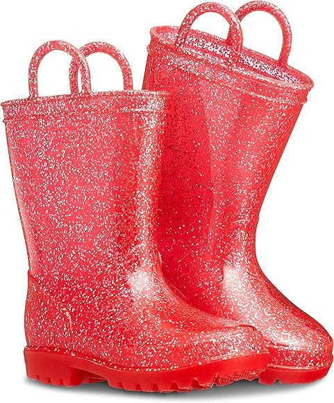 ZOOGS Kids Glitter Rain Boots for Girls and Toddlers | Amazon (US)