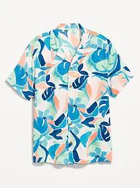 Short-Sleeve Printed Camp Shirt for Men | Old Navy (US)