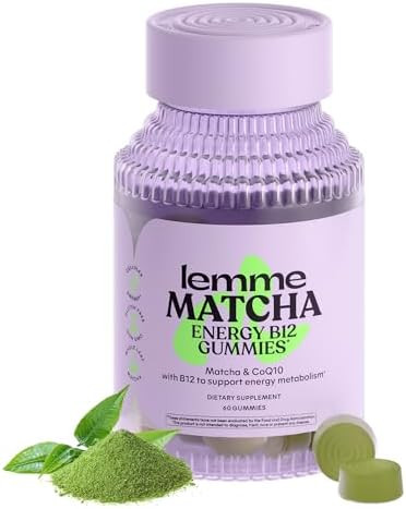 Lemme Matcha Superfood Energy Gummies with Organic Matcha Green Tea, Vitamin B12 & CoQ10, Caffein... | Amazon (US)