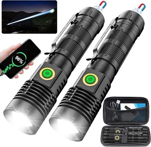 Flashlights High Lumens Rechargeable(Battery Included), 20000 Lumens Super Bright Powerful Small ... | Amazon (US)