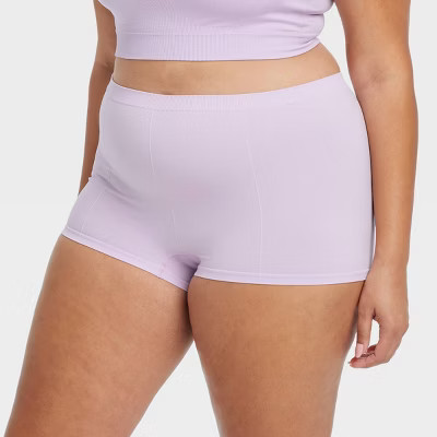 Women's Seamless Boy Shorts - Colsie™ Purple 1X | Target